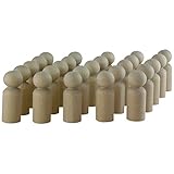 Unfinished Boy Peg Doll 1-11/16 Inch - Bag 25 Wood Boy Doll Bodies by Woodpeckers