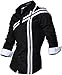jeansian Men's Slim Fit Long Sleeves Casual Shirts Z006 Black M