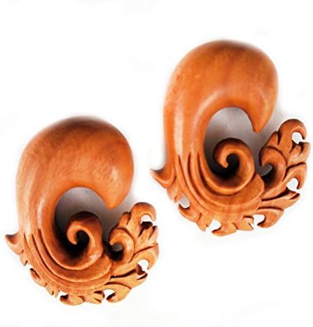 Bandaru Organics Sawo Wood Wave Curl Hanger Plugs
