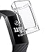 Minfex compatible with Fitbit Charge 3 Screen Protector, Chargeable Protective Case Soft&Slim TPU Cover Frame Sport Accessories for Fitbit Charge 3/Charge 3 SE Fitness Activity Tracker (1 Pack(Clear))