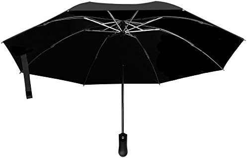 ZenNutt Upside Down Automatic Umbrella Windproof &amp; Fastdrying Reverse Folding Umbrella for Rainy Travel Car Use (Black)
