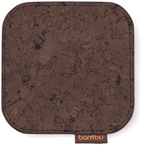 Cork Fabric Coaster | Dark Brown - Set of 2