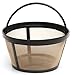 THE ORIGINAL GOLDTONE BRAND Reusable Basket-style 10-12 Cup Coffee Filter with Solid Bottom