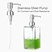 VCOO Soap Dispenser Bottle with Stainless Steel Pump, Refillable Rectangle Clear Glass Jar, Great for Essential Oils, Lotions, Liquid Soaps for Kitchen Bathroom(500ml/16oz)