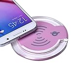 Wireless Charger, Perman Qi Wireless Charger Charging Pad for Galaxy S7, Galaxy S7 Edge, Galaxy S6, S6 Edge+, Note 5 and All Qi-Enabled Devices Pink