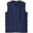 ZooBoo Chinese Waistcoat Wing Chun Sleeveless Vest Martial Arts Buddhist Monks Uniform
