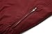 Springrain Men's Casual Stand Collar Slim PU Leather Sleeve Bomber Jacket (Medium, Wine Red)