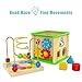 TOP BRIGHT Wooden Activity Cube - 1 Year Old Shape Shorter Bead Maze Toy Educational Baby Gifts for One Year Old Boys and Girls Small Size
