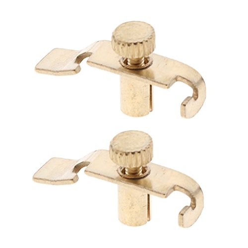 Homyl 2 Pieces Replacement Erhu Fine Tuners Precision Erhu Fine-Tuning String Instrument Accessory - Golden