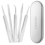 Blackhead Removal Tool,Oak Leaf 5 PCS Remover Extractor Tool Kit Set for Facial Acne and Comedones
