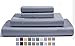 CHATEAU HOME COLLECTION 100% Egyptian Cotton Sheets King Size, 800 Thread Count Granite Grey 4 Piece Sheet Set, Solid Sateen Weave, 16