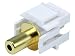 Monoprice Keystone Jack - 3.5mm Stereo, Flush Type (White) primary