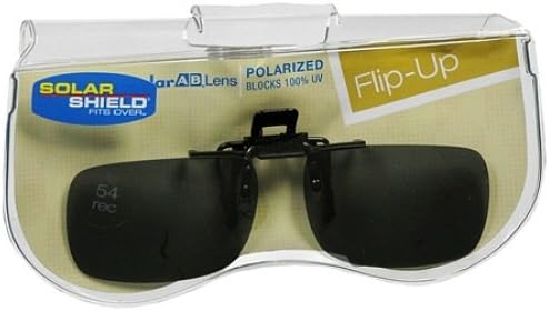 Solar Shield Fits Over Plastic Polarized Blocks 100% UVA/UVB, Flip Up Sunglasses 1 ea