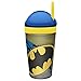 Zak Designs Batman ZakSnak All-In-One Drink Tumbler + Snack Container For Toddlers – Spill-proof 4oz Snack Container Screws Securely Onto 10oz Tumbler With Accessible Straw, Batman