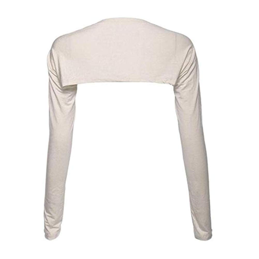 nadamuSun Bolero Shrug Anti-UV Golf Cooling Shawl Arm Sleeve Sun Protection Breathable & Comfortable for Women Golf & Outdoor Sports (Beige)