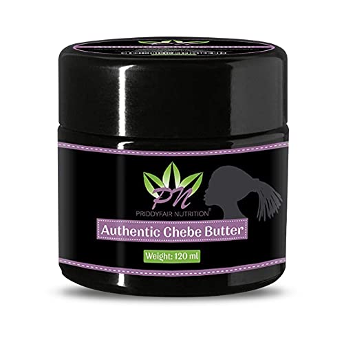 Chebe Hair Growth Retention Cream by Priddyfair Nutrition - 120g Made With Organic Shea Butter, Natural Hair Oils & Chebe Powder for Split Ends and All Hair Types