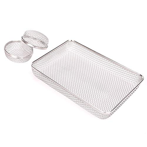 RV Furnaces Vent Mesh Screen & Water Heater Vent Mesh Screen-Circular Mesh Size 2.8''x1.3'', Rectangle Mesh Size 6''x8.5''x1.3'' Include Installation tool