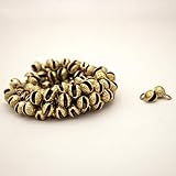 100 .75"-Single-Cut Embossed Brass Bells