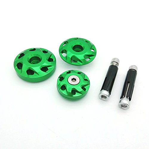 Heinmo Motorcycle Frame Fairing Bolt Hole Cover Cap Plug for Kawasaki Z1000 Ninja 1000 (green) - Thumbnail 2