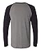 Men's Baseball Jersey Tee (Deep Heather/ Black) (Small)