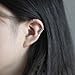 Amkaka S925 Sterling Silver Non Piercing Ear Clip Cuff Wrap Earrings for Women (Style1)