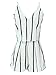 Ruanyu Women's Green Leaf Print Strapless Jumpsuit Overlay Romper Jumpsuit (Medium, White)