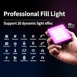 ULANZI VL49 Pro RGB Video Light, Mini Rechargeable