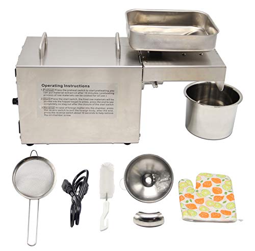 image for NEWTRY Automatic Stainless Steel Electric Small Home Oil Press Machine