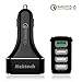 USB Type C Car Charger, Dual Quick Charge 3.0 36W Dual USB Car Charger Rapid Charging Adapter