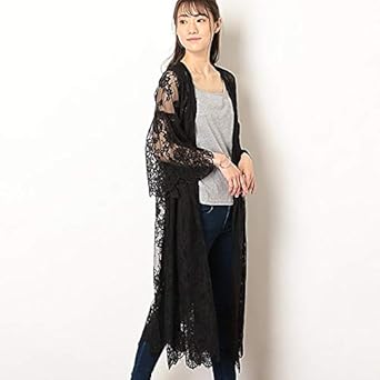 Amazon イング Ingni カシュクールレースガウンワンピース クロ