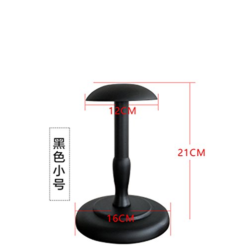 BEIYANG Solid Wood Desktop Hat Rack Clothing Shop Hat Display Stand Hat Stand Window Display Props (Black Small)