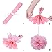 Blulu Happy Birthday Bunting Banner with 4 Pieces Pink Tissue Paper Pom Poms for Birthday Party