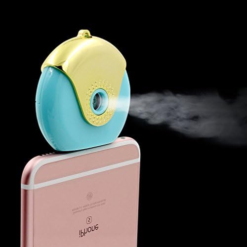 YooType Beauty Instrument Women Facial Cool Mist Sprayer Cellphone Powered Air Diffuser for Iphone and Android Smartphone (Blue)