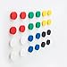 Round Fridge Magnets, Button Shaped, Small Colorful Magnetic Discs for Kitchen, Cabinet or Classroom, Perfect Whiteboard Supplies for Teachers - 24 Bullseye Office