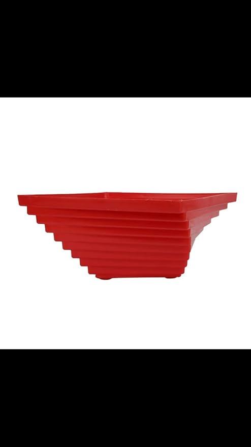 Gardens Need 100% Virgin Plastic Spiral Hanging with Iron Chain | Set of 4 Planter, (23.5cm x 23.5cm x 11cm, White)