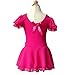 BHL Kids Girls Dance Leotard 3-14 Years Ruffle Sleeve (5-6, Hot Pink)