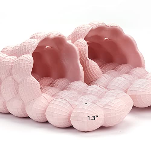 YONMOTTO BUBBLE SLIDES FOR WOMEN MEN, FUNNY MASSAGE CLOUD SLIPPERS WITH CHARMS, NON-SLIP SPA SANDALS