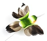 Touch of Nature 1-Piece Mushroom/Feather Hummingbird on Wire for Arts and Crafts