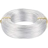 Pandahall 984 Feet Silver Aluminum Craft Wire 20 Gauge Flexible Metal Wire for Jewelry Making