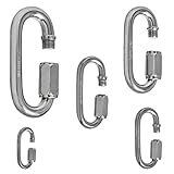 4pc Stainless Steel Quick Links - Type 316 SS - Choose 5 Sizes - 1/8" to 3/8" & 1-3/8" to 3-1/2"