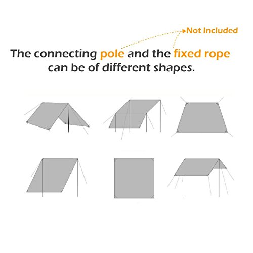 image for Naturehike Camping Tarp, Waterproof Picnic Mat, Mutifunctional Tent Fo