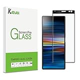 KATIAN for Sony Xperia 10 Plus Screen Protector, 3D Full Coverage Protector [Anti-Scratch] [Anti-Fingerprint] [No-Bubble], 9H Hardness Tempered Glass Film for Sony Xperia 10 Plus [Black]