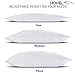 homentality Shredded Memory Foam Bed Pillow for Sleeping Thick Thin Adjustable Cool Pillowcases for Side Back Sleepers - Soft Firm Neck Pain Support - Home Bedding Gift Men Women Sleep, Queen Size