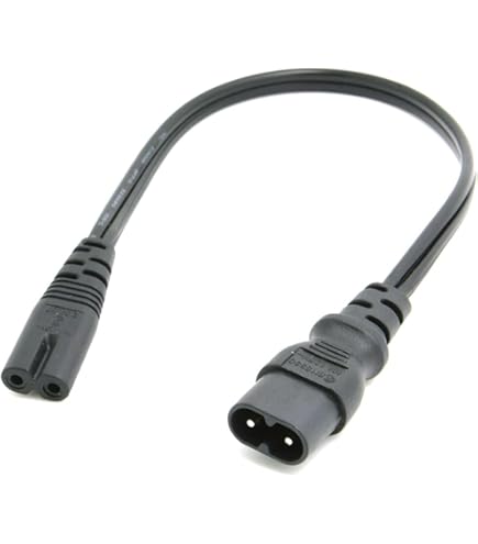 Amazon.com: cablecc IEC 60320 C8 Plug to C7 Receptacle Male to