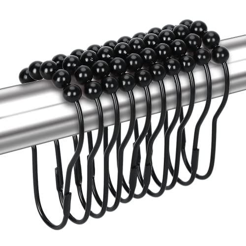 12PCS Shower Curtain Hooks Rings for Bathroom, Stainless Steel Rust