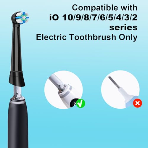 10PCS Toothbrush Replacement Heads Compatible with Oral B iO 10 9 8 7 6 5 4 3 Series Electric Toothbrush, Compatible with Oral B iO Brush Heads,io Toothbrush Head,Black