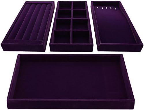 Drawer Organizer 4 In One Stackable Jewelry Accessary Tray Display Storage