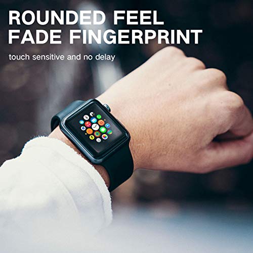 Apple Watch Screen Protector,[2 Pack] Compatible with Series 3/2/1 3D Tempered Glass HD Clear 99% Max Coverage Anti-Bubble Scratch Resistant iWatch Screen Protector 42mm - Thumbnail 4