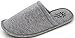 Sunshine Code Women's Memory Foam Cotton Washable Slippers with Matching Travel Bag for Home Hotel Spa Bedroom, L, Grey