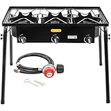CONCORD Triple Burner Outdoor Stand Stove Cooker w/ Regulator Brewing Supply